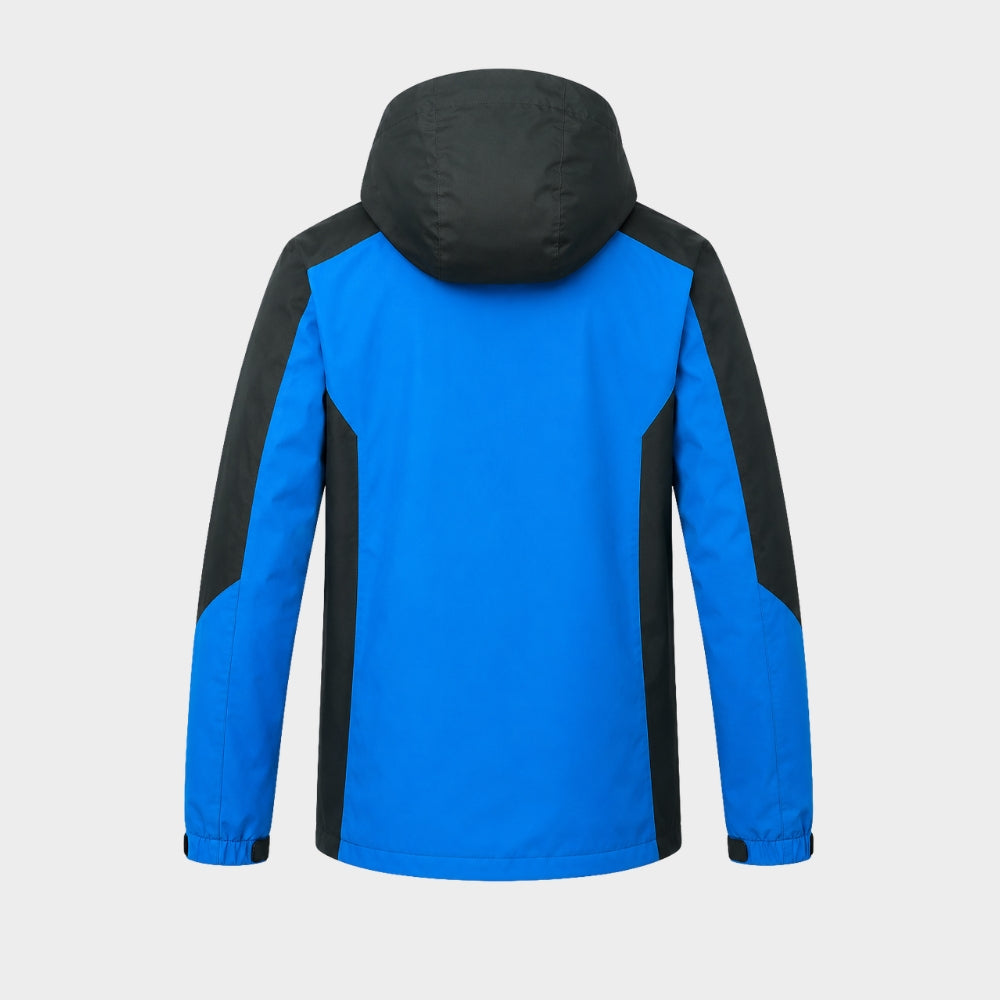 mens waterproof hiking jacket windproof hooded raincoat