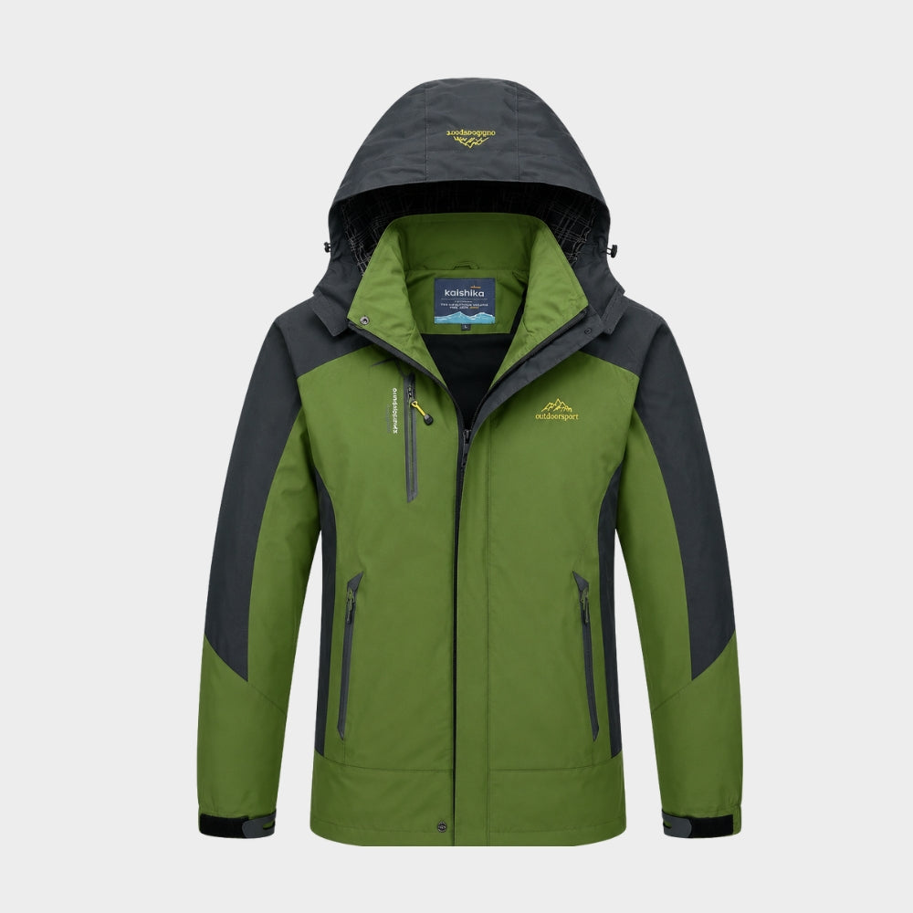 mens waterproof hiking jacket windproof hooded raincoat