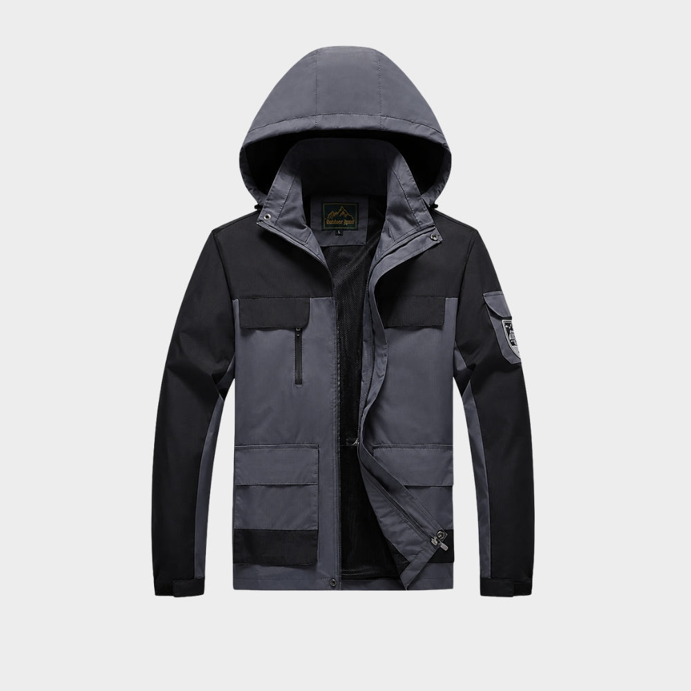 unisex hooded windproof waterproof hiking jacket