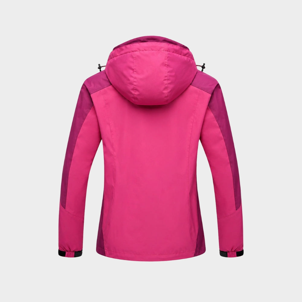 womens waterproof windproof hiking jacket hooded outdoor