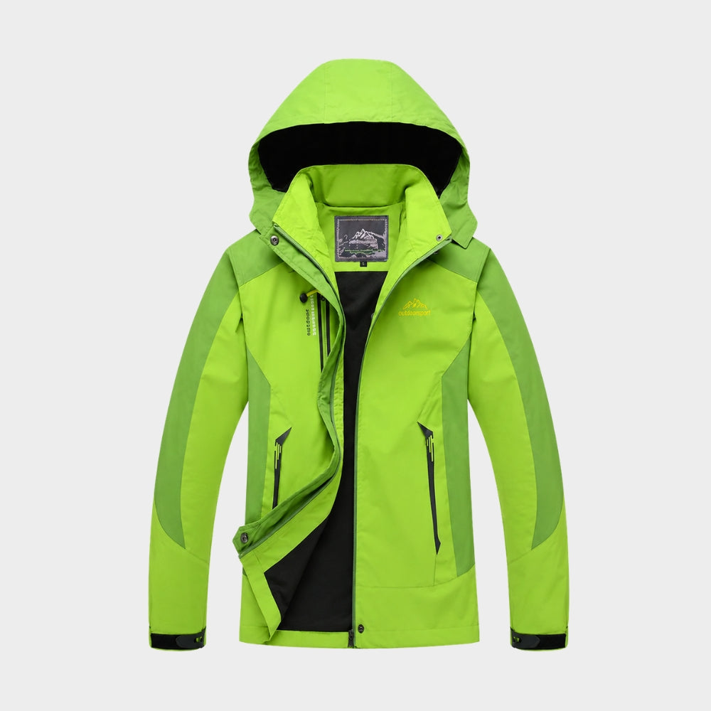 womens waterproof windproof hiking jacket hooded outdoor