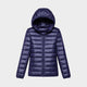 womens lightweight hooded down puffer jacket packable
