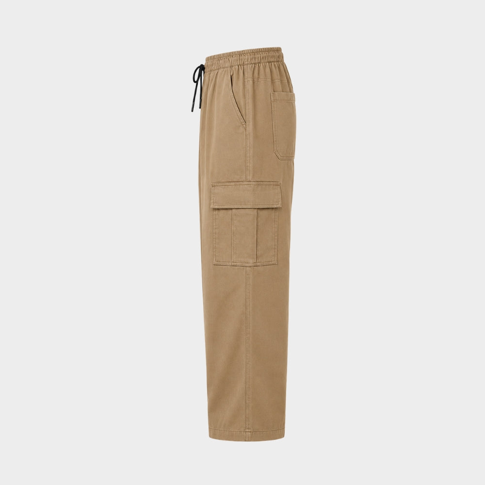 lightweight quick dry hiking cargo trousers elastic waist
