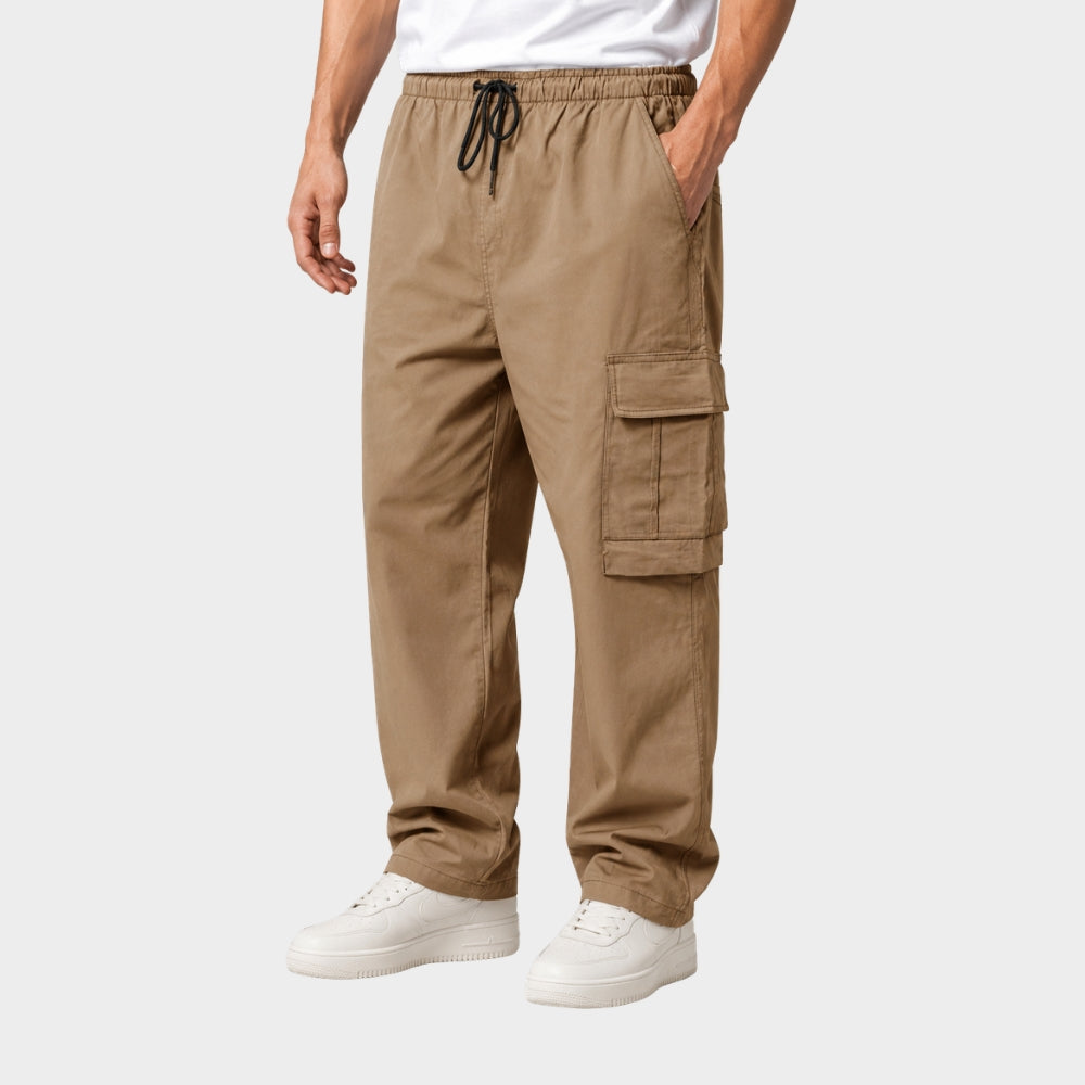 lightweight quick dry hiking cargo trousers elastic waist