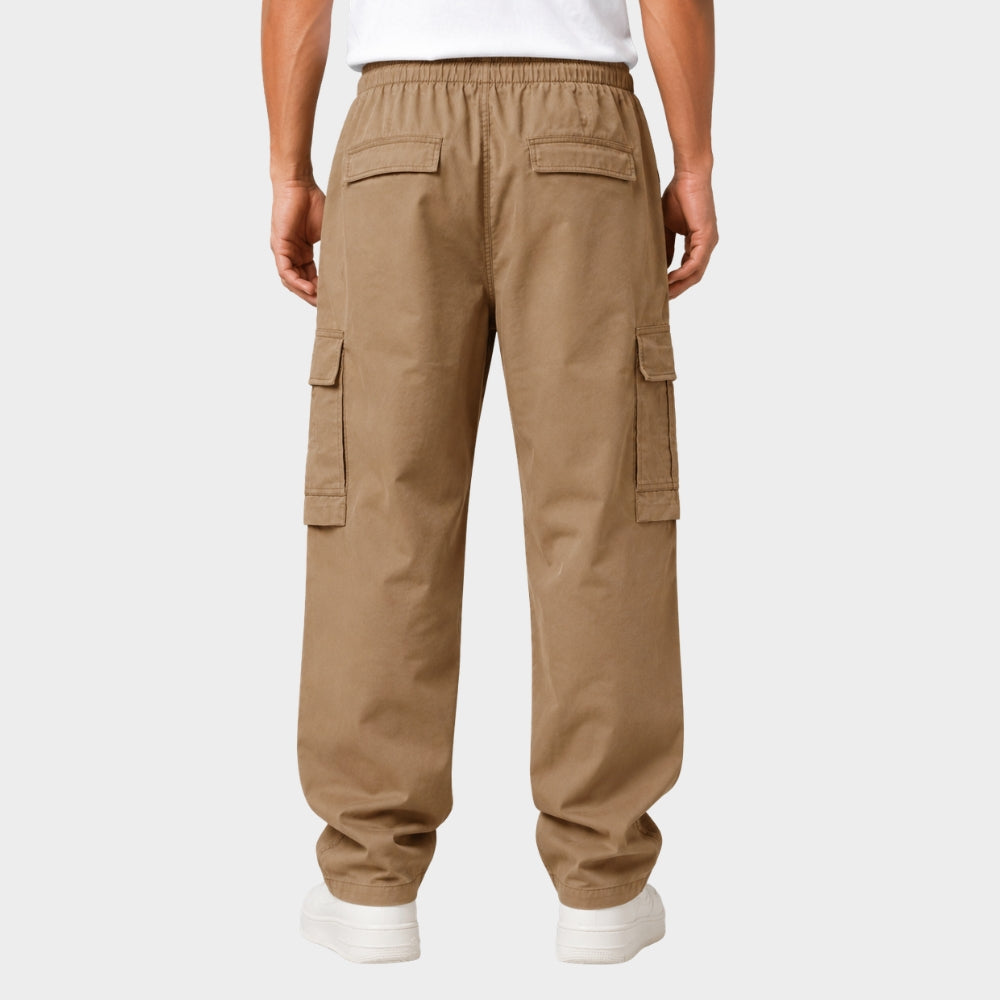 lightweight quick dry hiking cargo trousers elastic waist