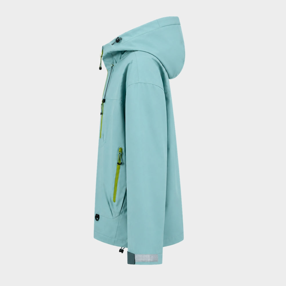unisex waterproof hiking windbreaker jacket with hood