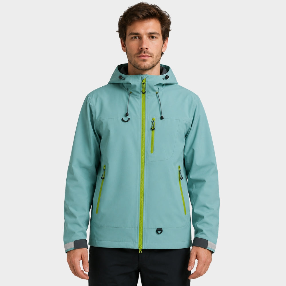 unisex waterproof hiking windbreaker jacket with hood