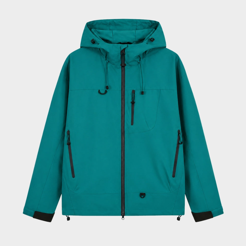 unisex waterproof hiking windbreaker jacket with hood