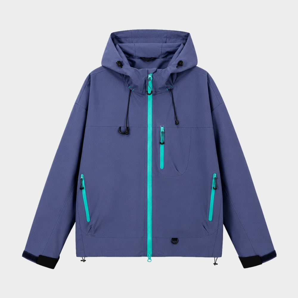 unisex waterproof hiking windbreaker jacket with hood