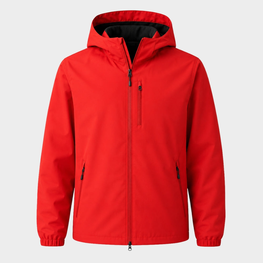 mens lightweight waterproof softshell hooded jacket