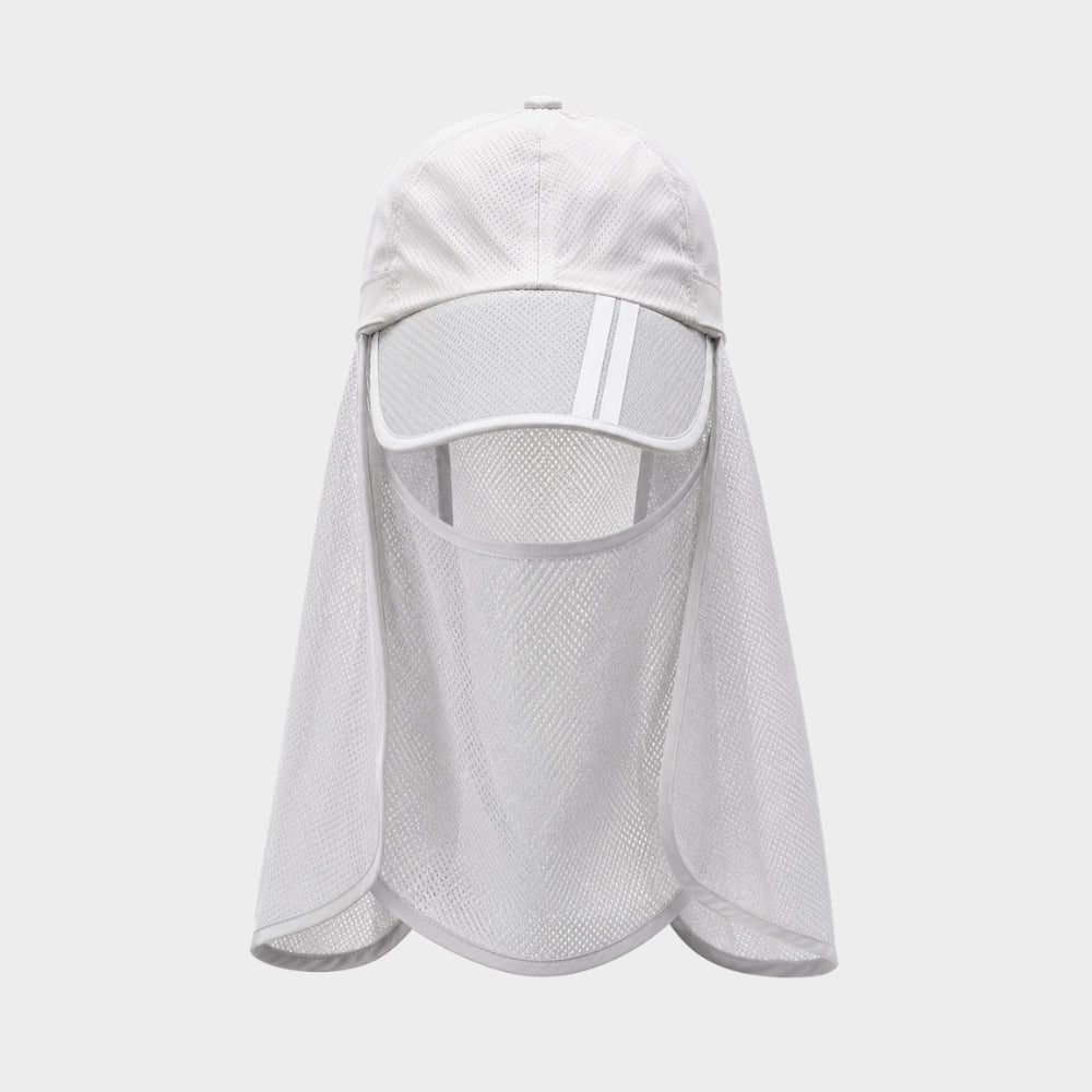 outdoor sun protection hat with neck flap and face cover
