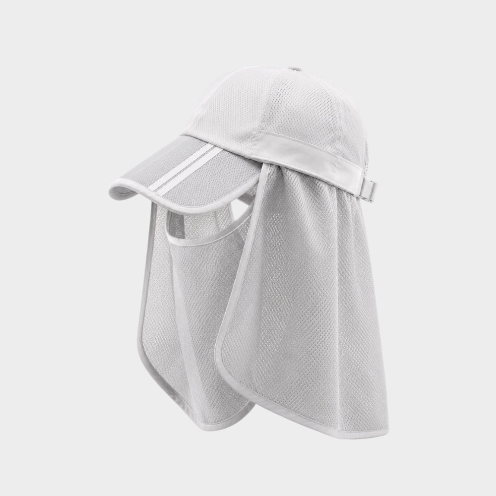outdoor sun protection hat with neck flap and face cover