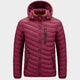 mens hooded insulated puffer jacket winter outdoor