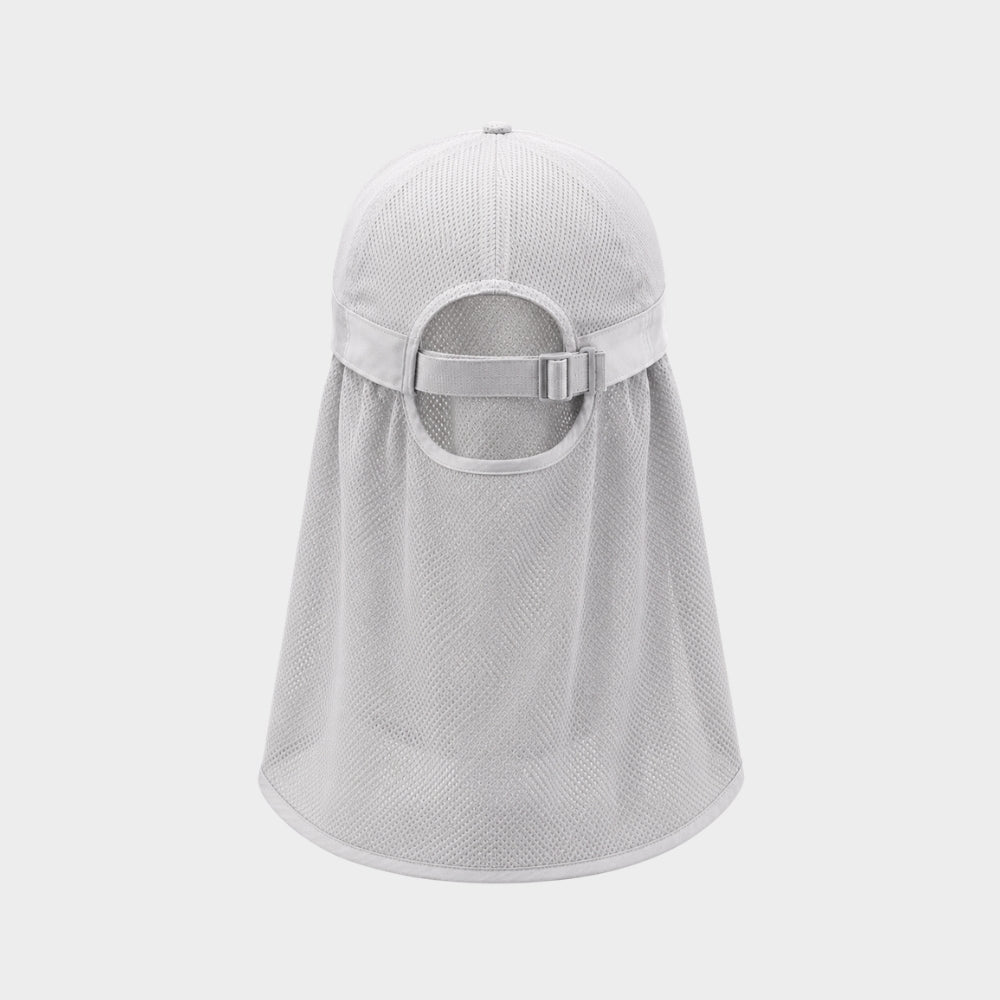 outdoor sun protection hat with neck flap and face cover