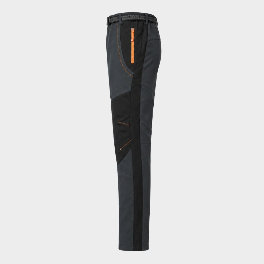 mens fleece lined waterproof hiking trousers winter windproof