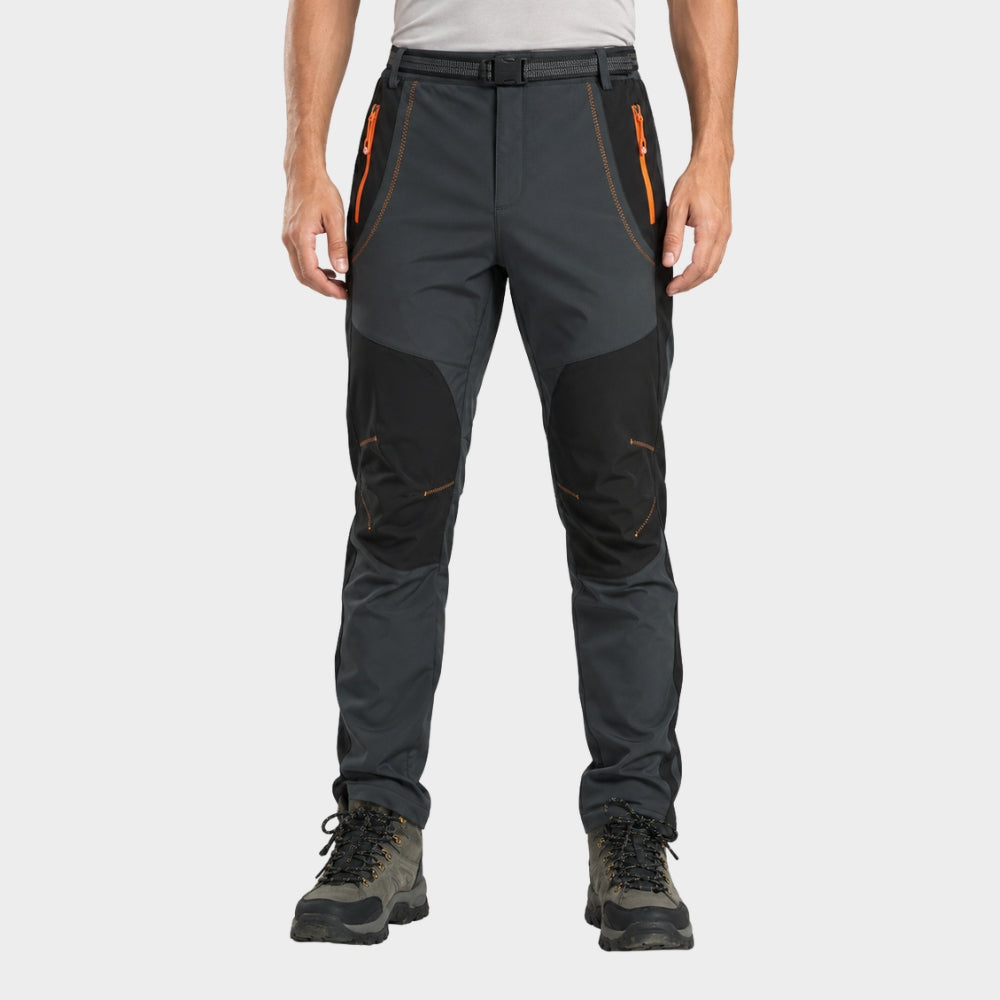 mens fleece lined waterproof hiking trousers winter windproof