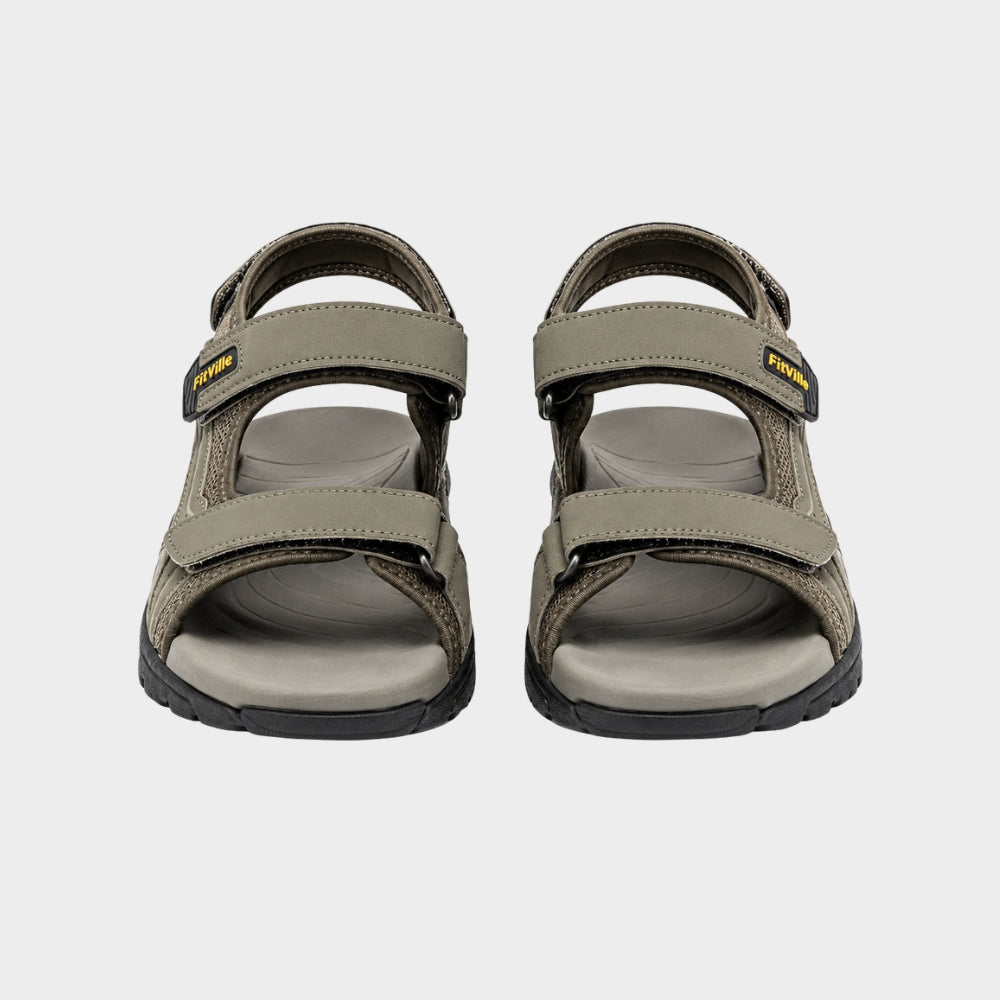 mens walking sandals with arch support wide fit