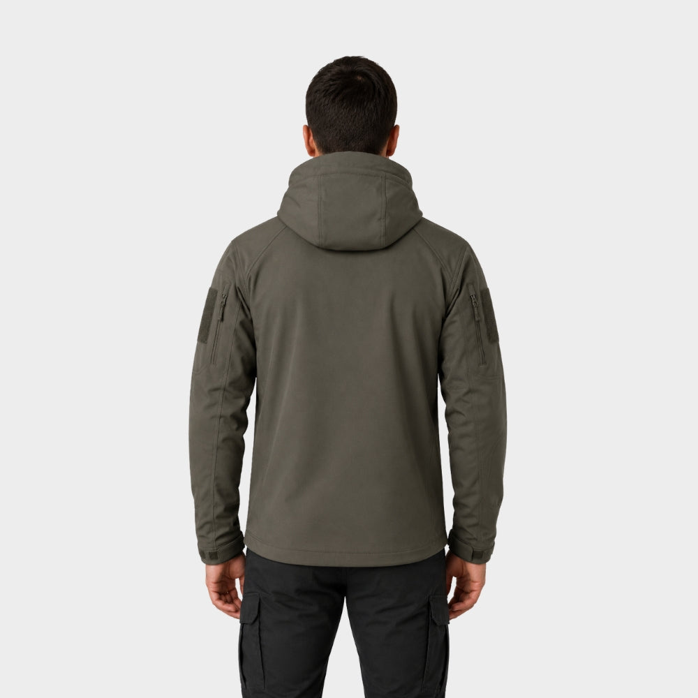 mens tactical softshell jacket hooded windproof waterproof