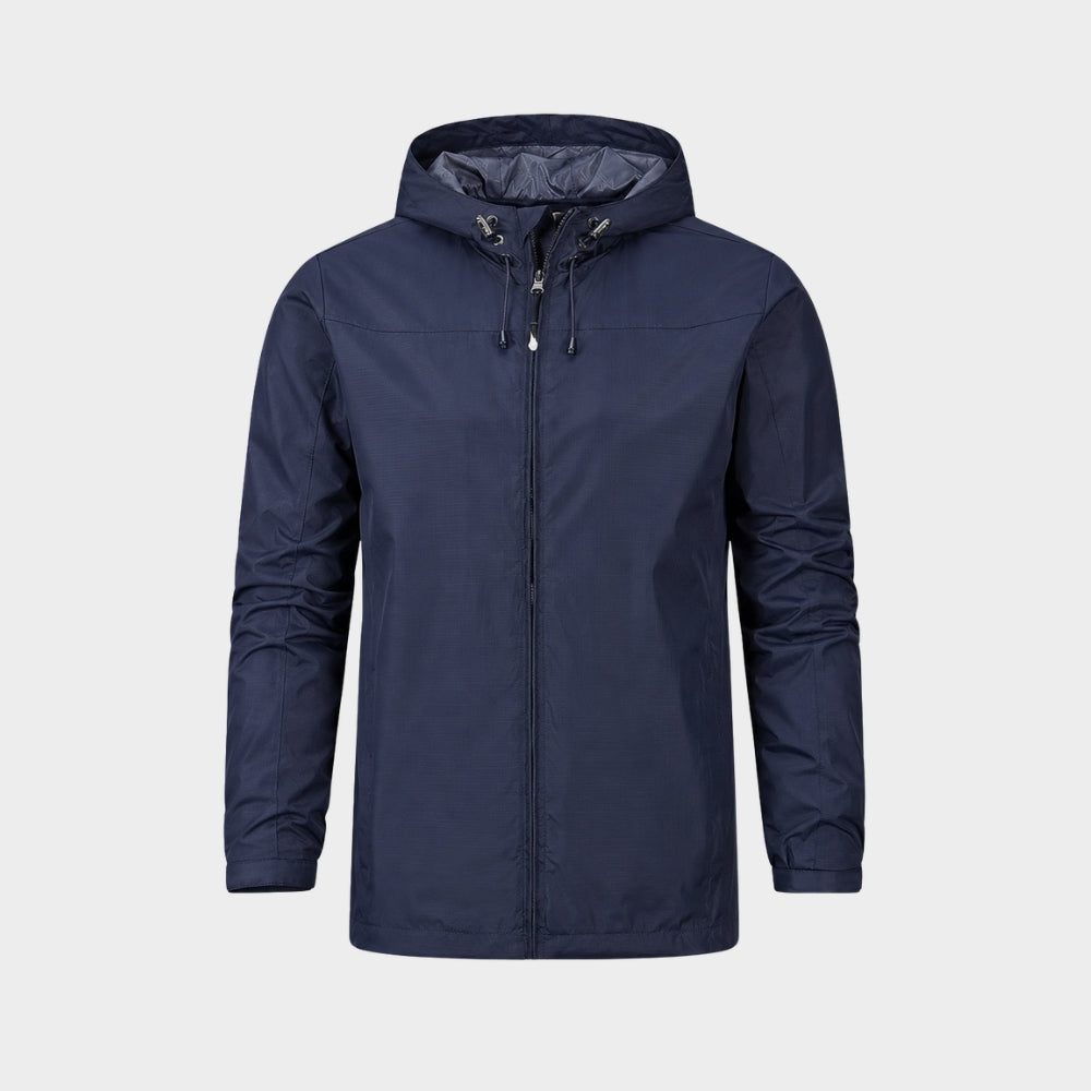 mens hooded outdoor rain jacket lightweight sports coat