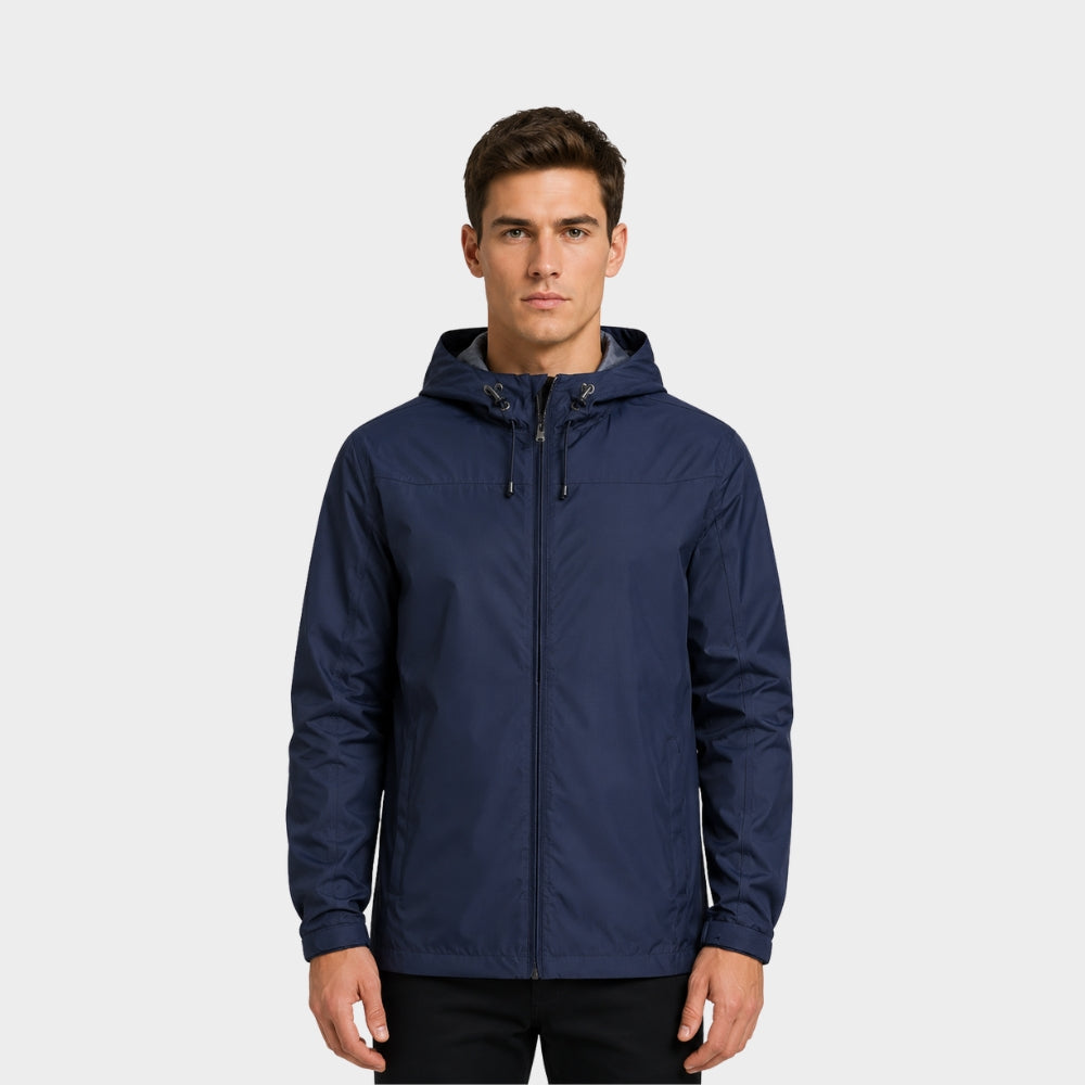 mens hooded outdoor rain jacket lightweight sports coat