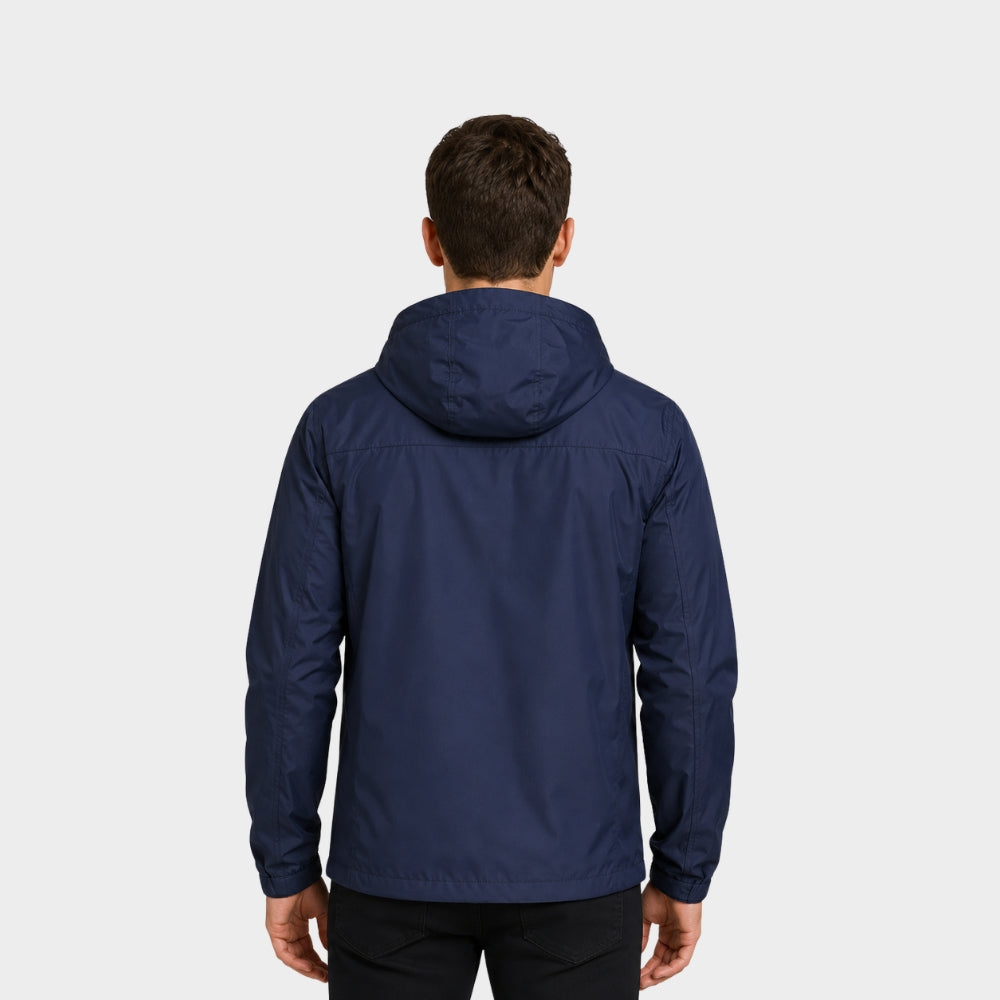 mens hooded outdoor rain jacket lightweight sports coat