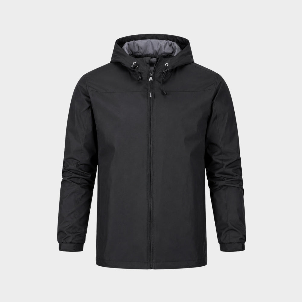 mens hooded outdoor rain jacket lightweight sports coat