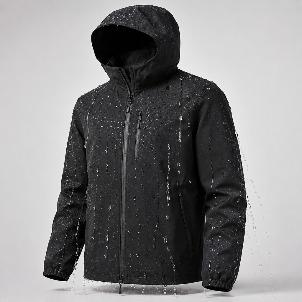 mens lightweight waterproof softshell hooded jacket