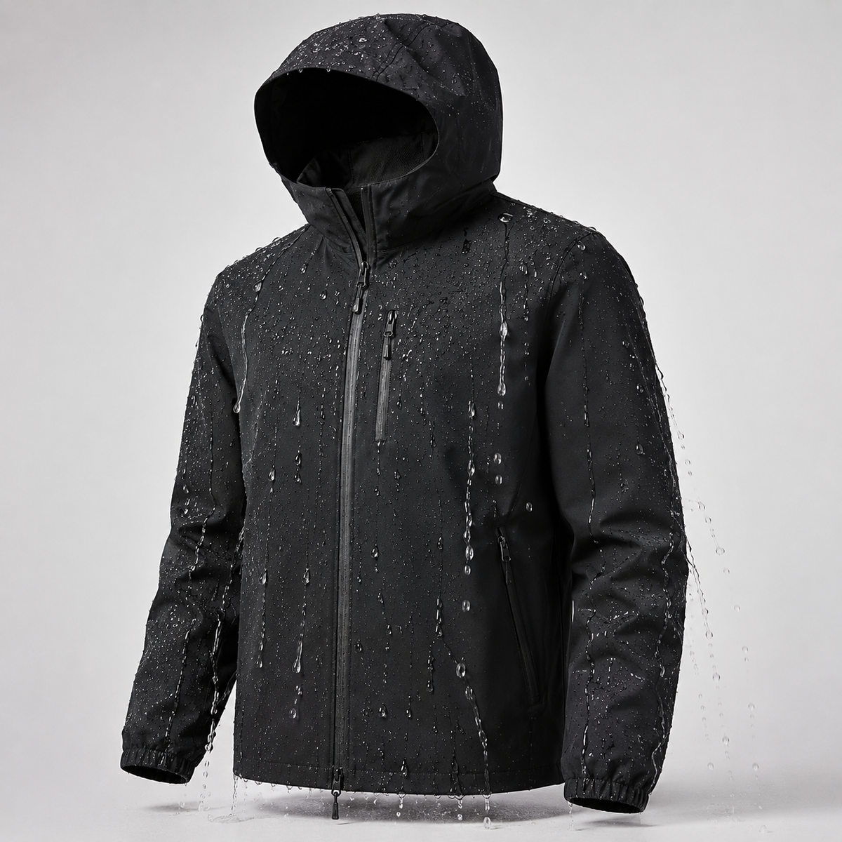 mens lightweight waterproof softshell hooded jacket