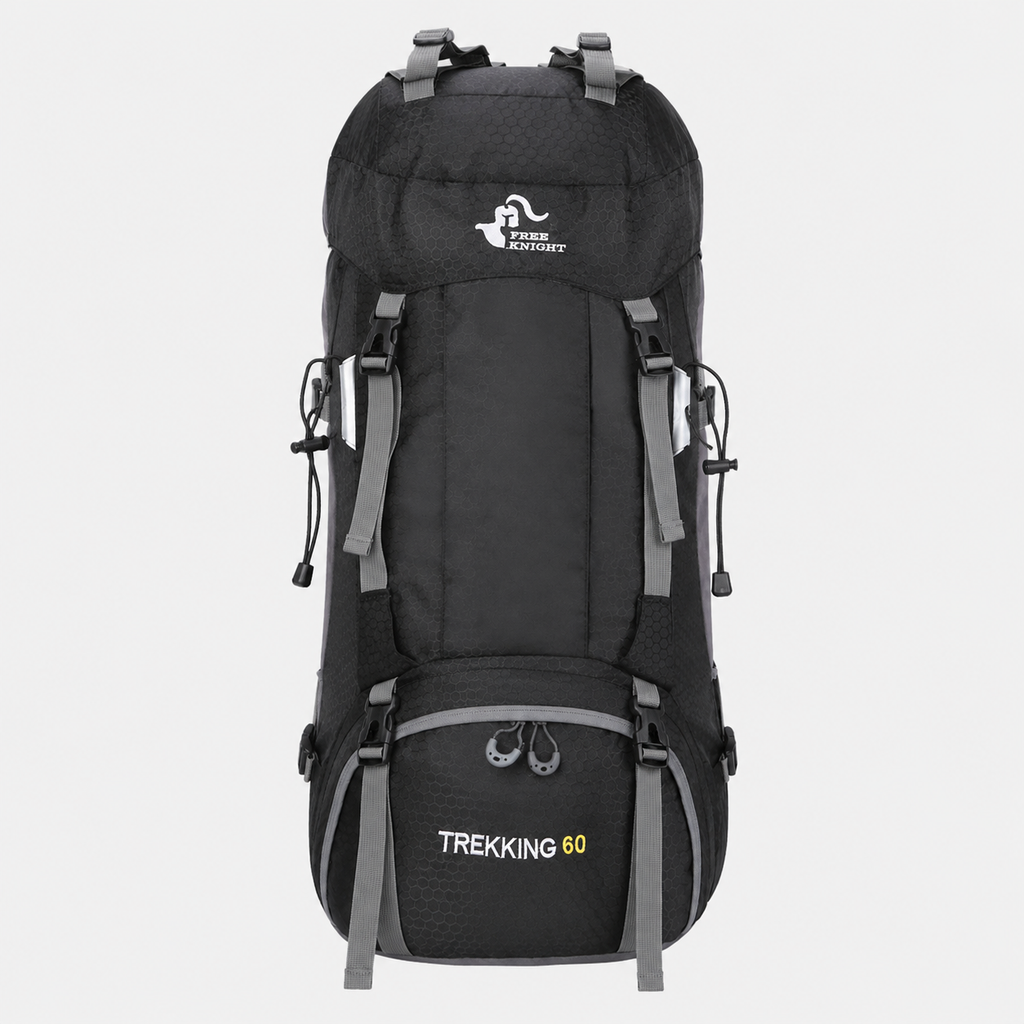 60L hiking backpack with rain cover trekking pack