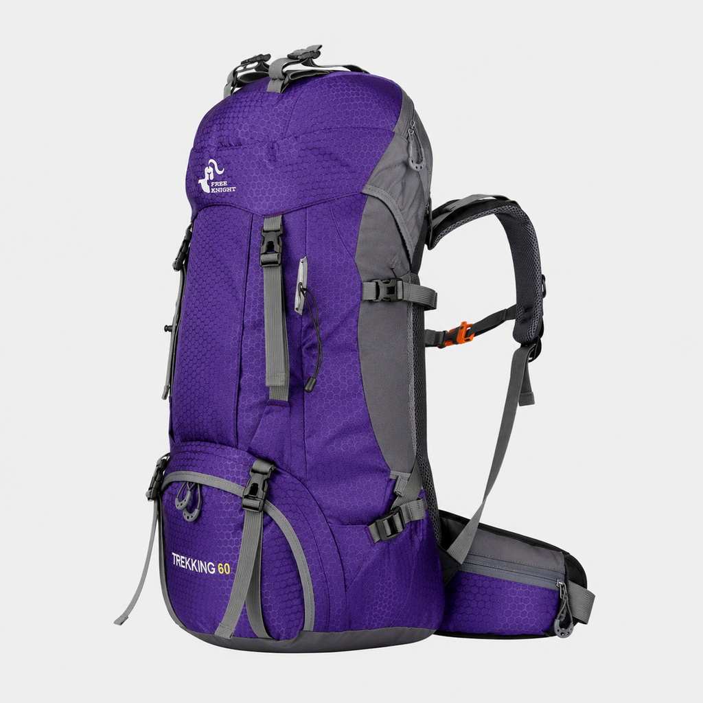 60L hiking backpack with rain cover trekking pack