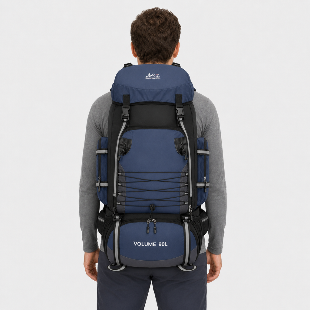 90L waterproof hiking backpack large capacity trekking pack