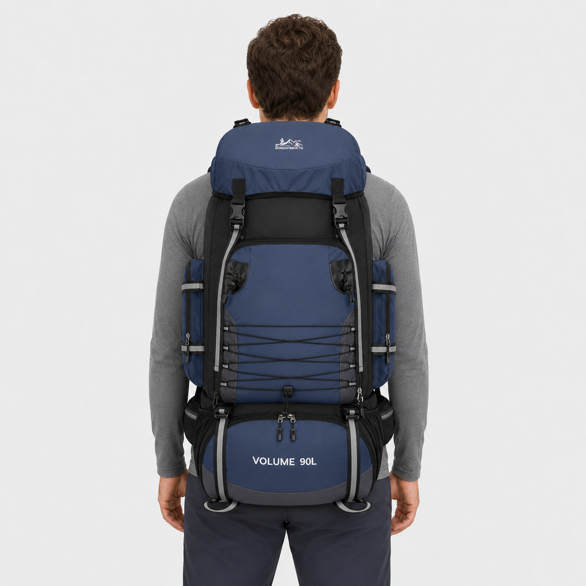 90L waterproof hiking backpack large capacity trekking pack