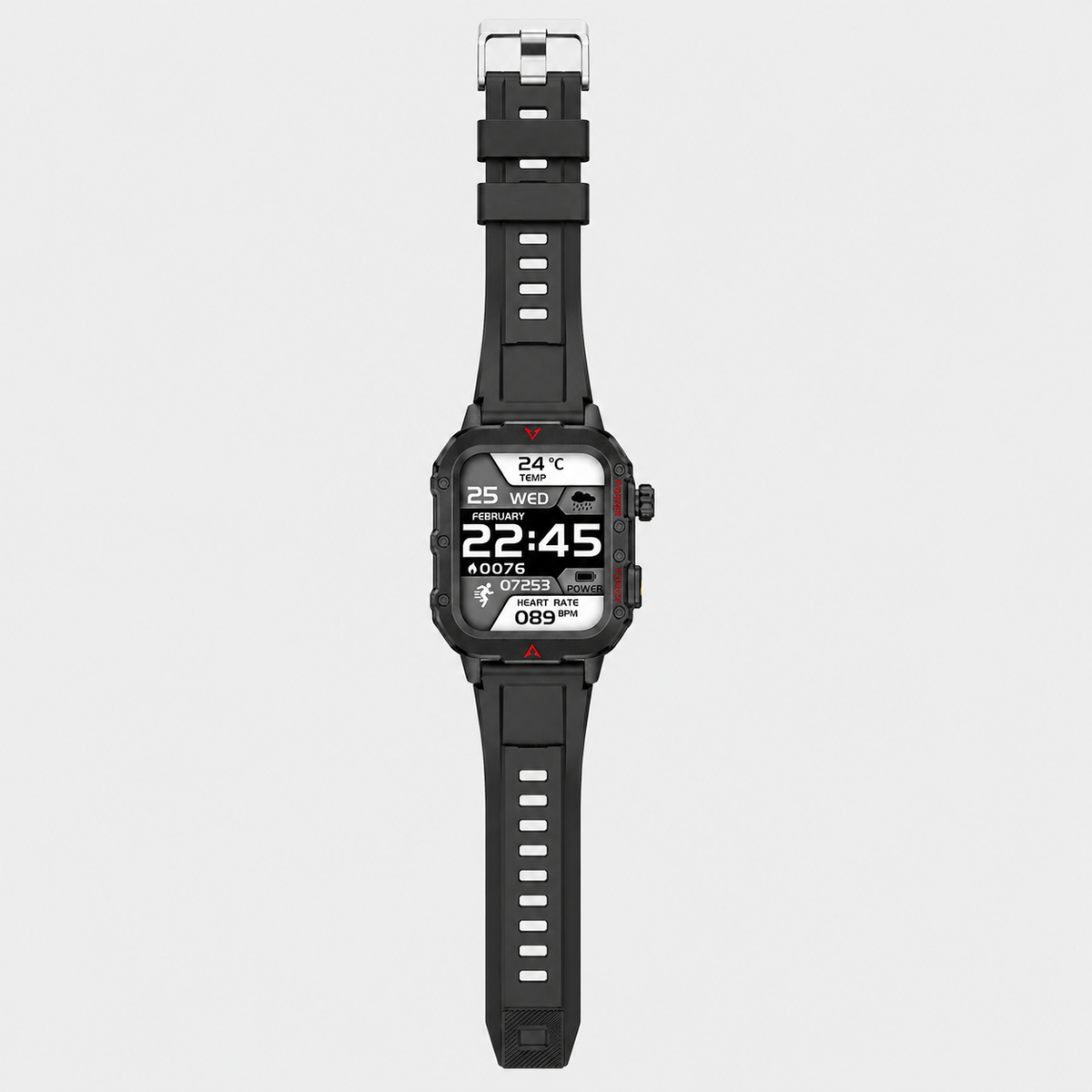outdoor sports smartwatch with LED flashlight fitness tracker