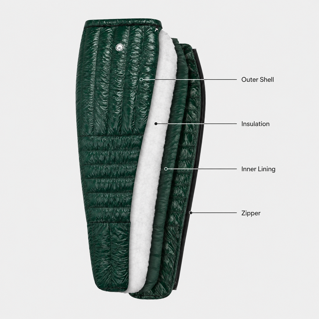 ultralight winter down sleeping bag -5 degree camping quilt