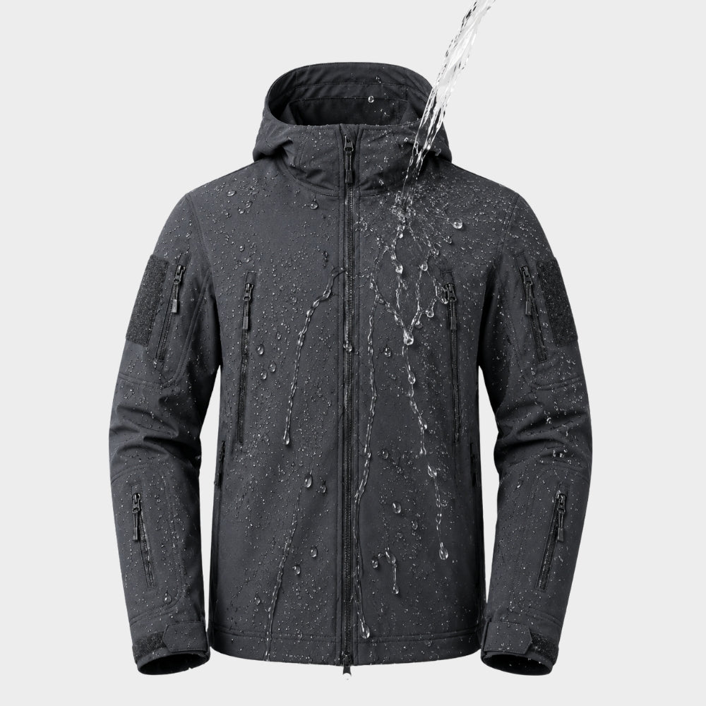 mens tactical softshell jacket hooded windproof waterproof