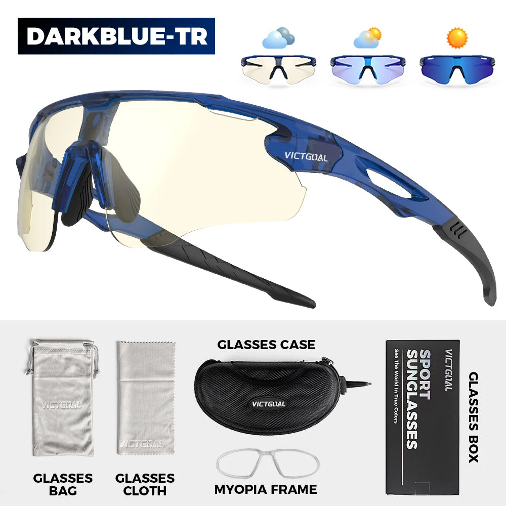 photochromic running sports sunglasses UV400 outdoor eyewear