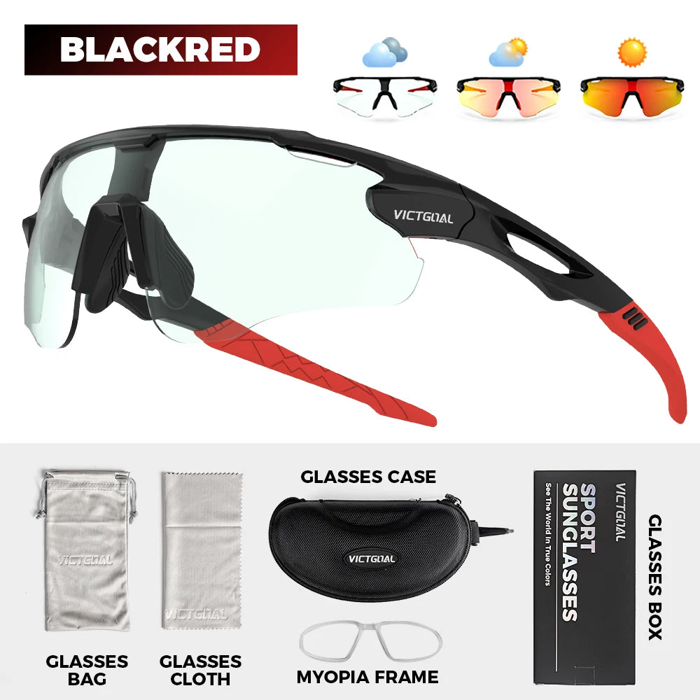 photochromic running sports sunglasses UV400 outdoor eyewear