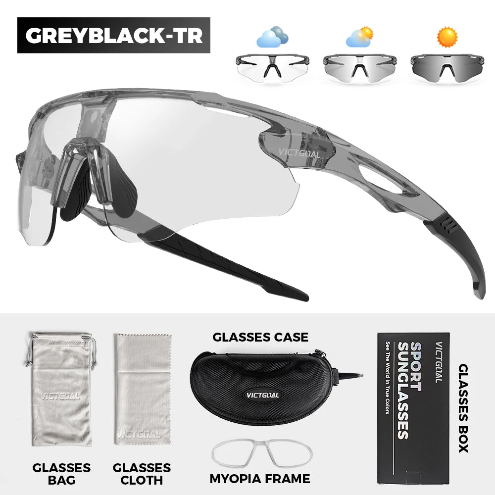 photochromic running sports sunglasses UV400 outdoor eyewear