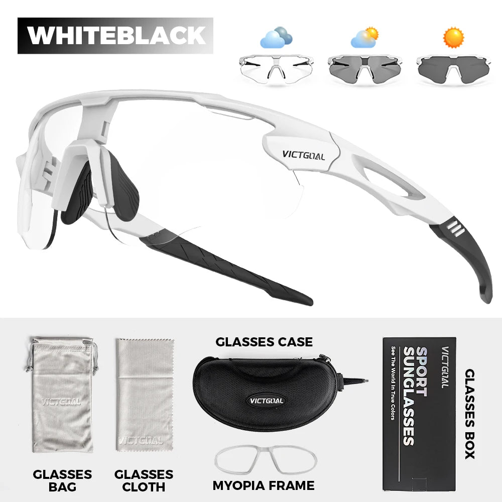 photochromic running sports sunglasses UV400 outdoor eyewear