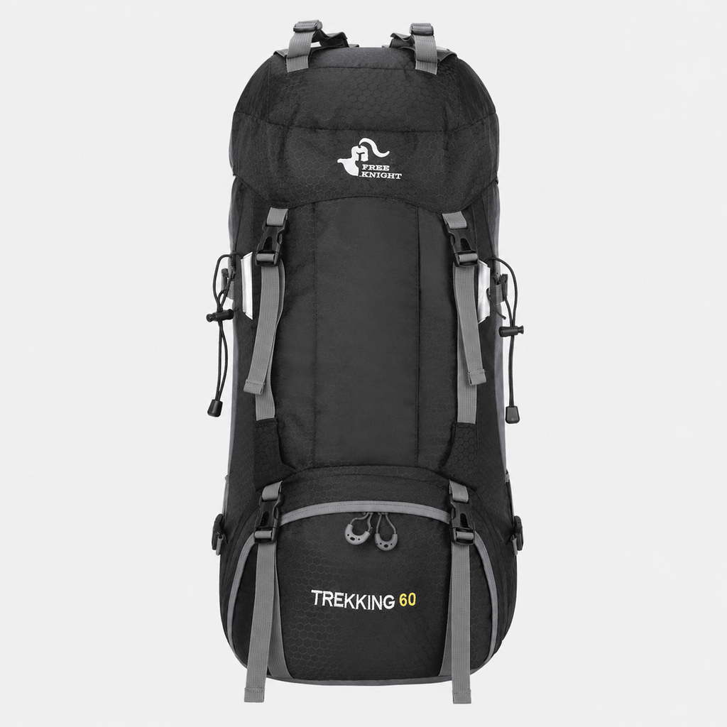Hiking Camping 60L hiking backpack with rain cover trekking pack