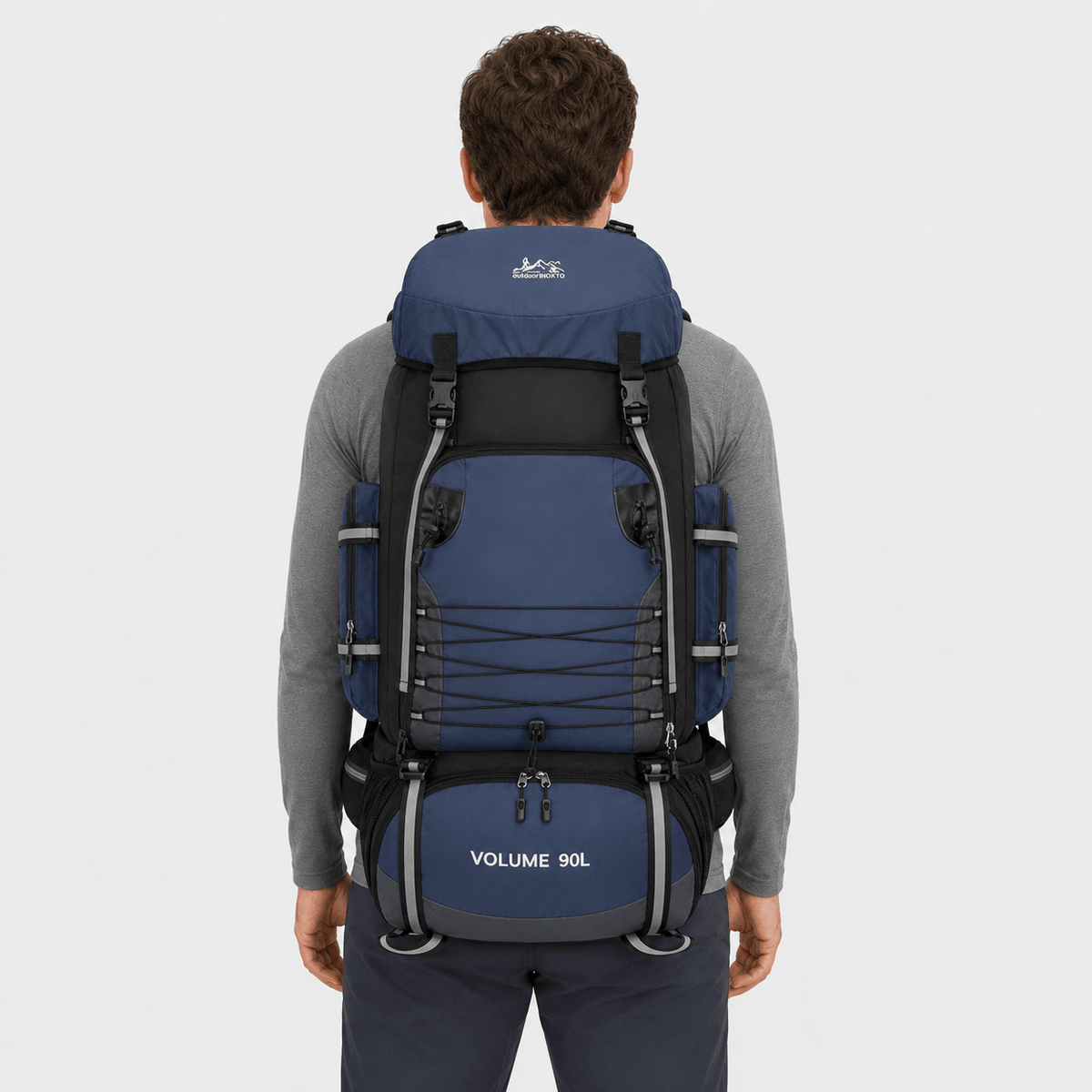 Hiking Camping 90L waterproof hiking backpack large capacity trekking pack