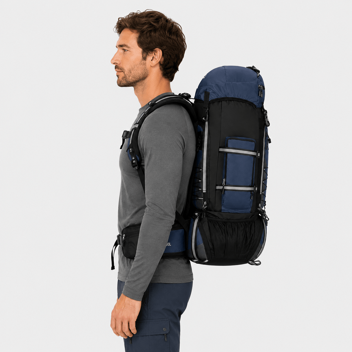 Hiking Camping 90L waterproof hiking backpack large capacity trekking pack