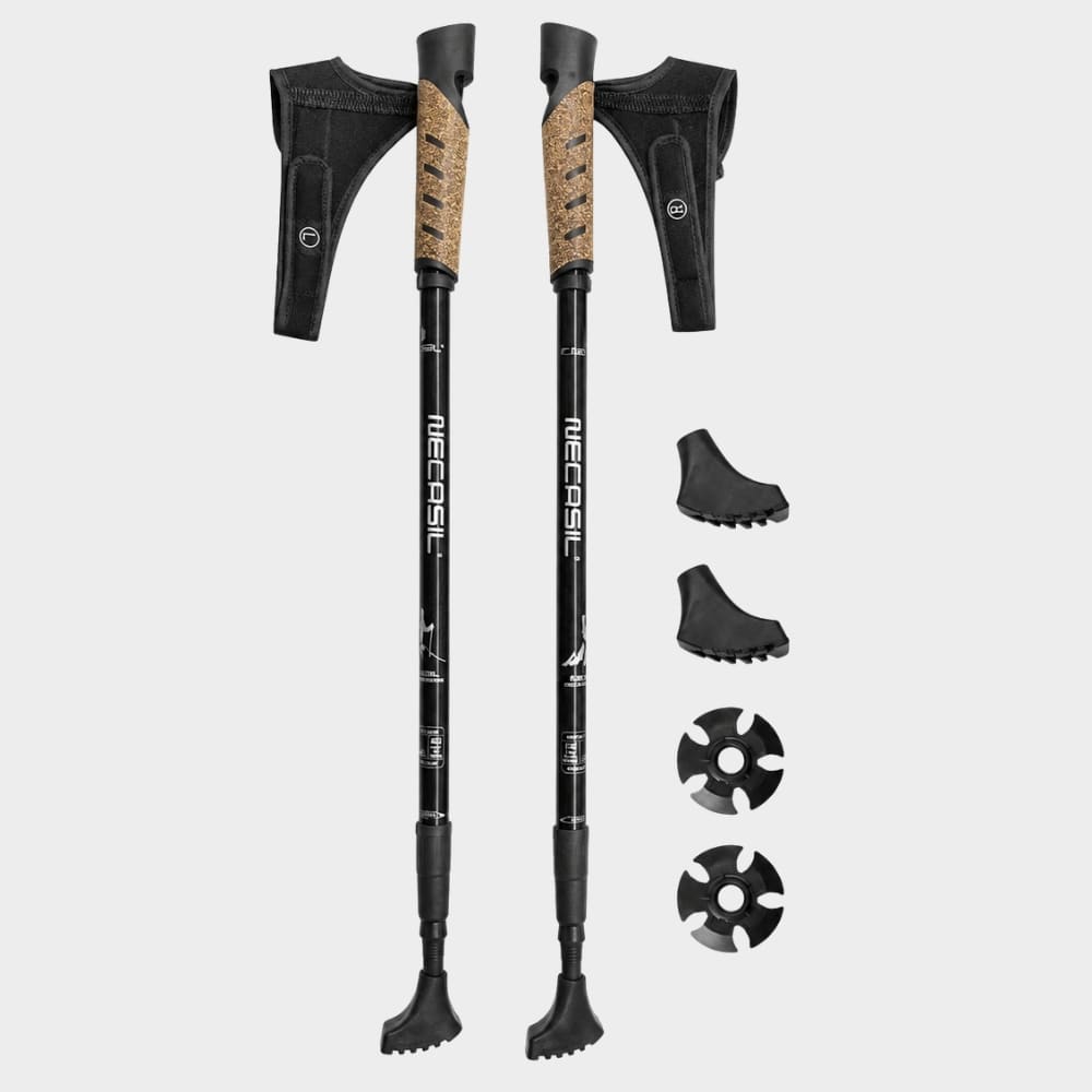 Hiking Camping adjustable nordic walking poles telescopic hiking sticks set