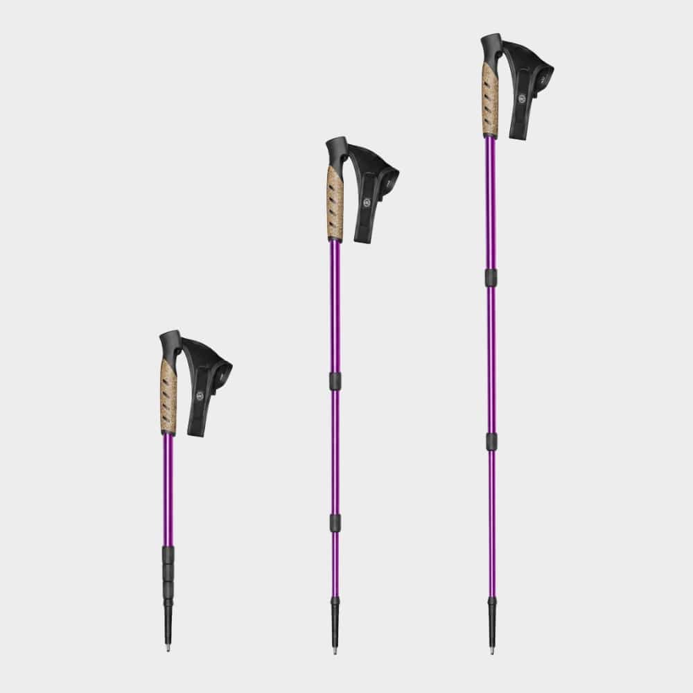 Hiking Camping adjustable nordic walking poles telescopic hiking sticks set