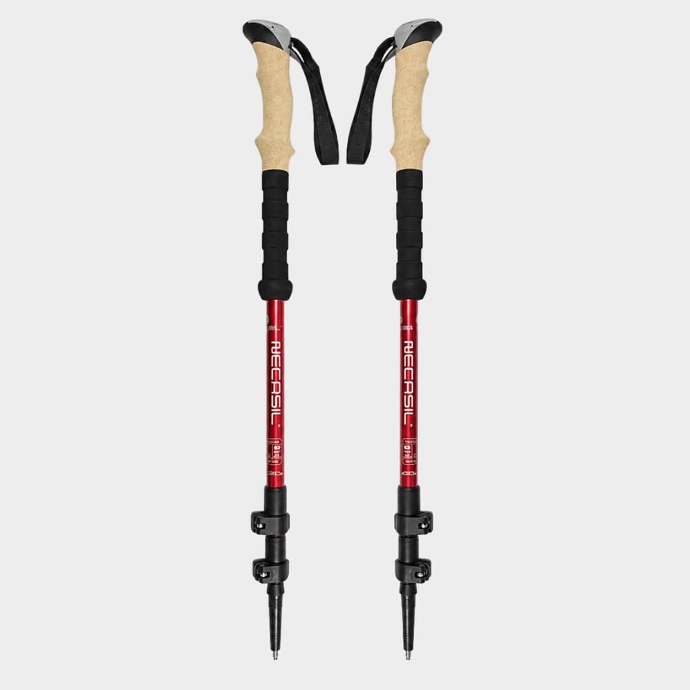 Hiking Camping adjustable telescopic hiking poles quick lock trekking sticks