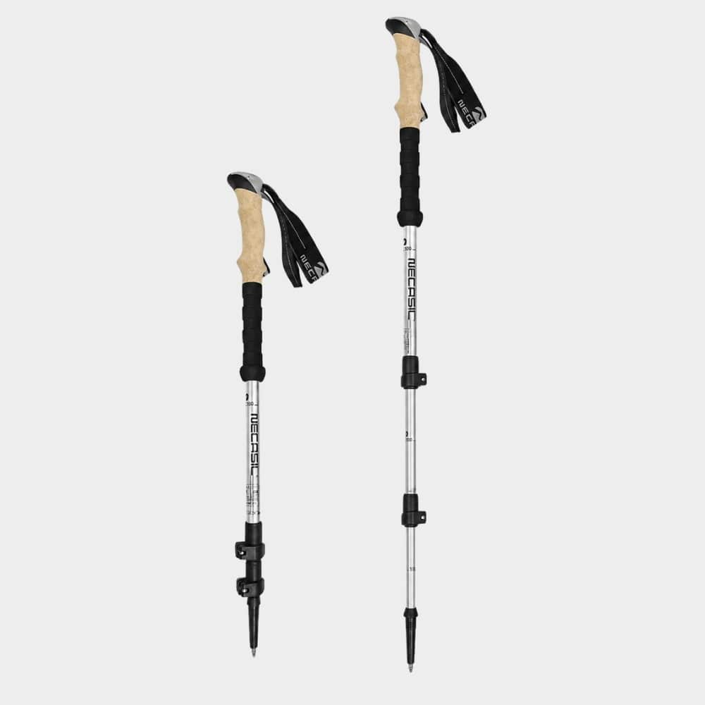 Hiking Camping adjustable telescopic hiking poles quick lock trekking sticks