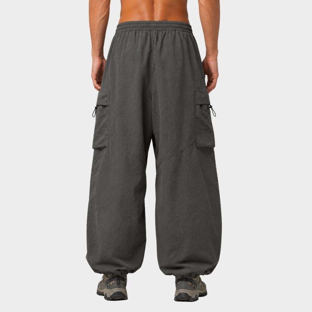 Hiking Camping baggy hiking cargo trousers waterproof wide leg outdoor pants