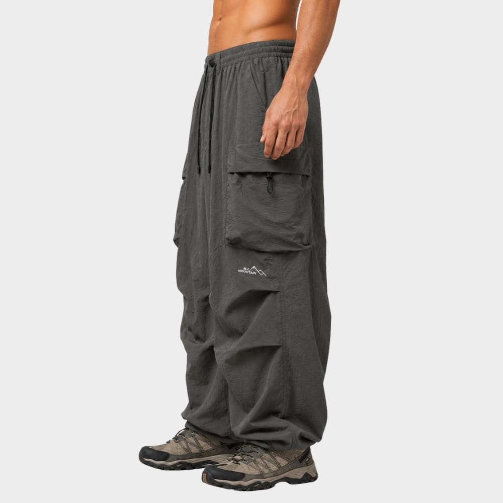 Hiking Camping baggy hiking cargo trousers waterproof wide leg outdoor pants