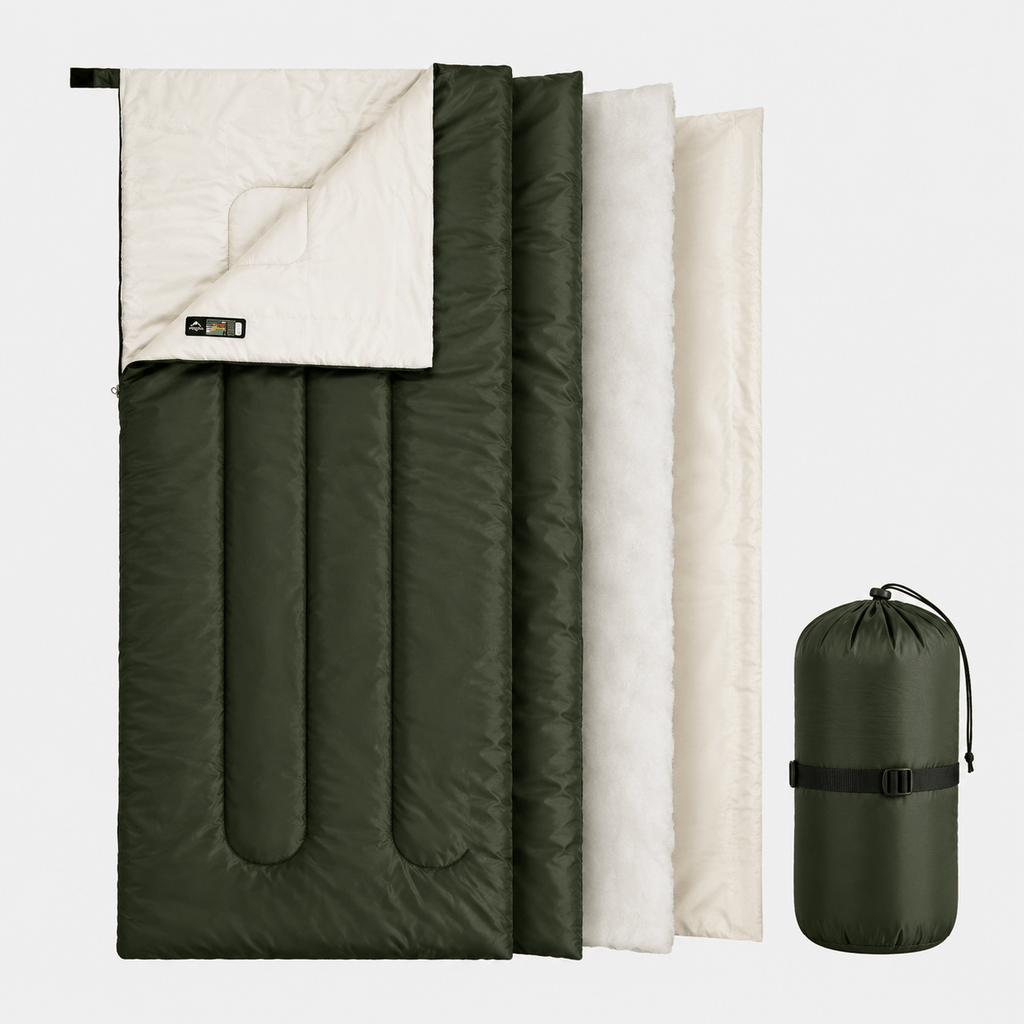 Hiking Camping breathable quilt sleeping bag 3 season camping travel