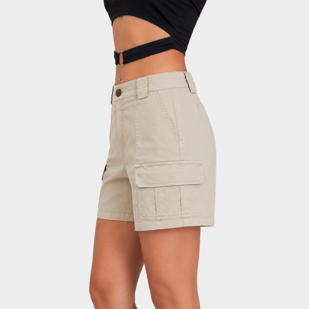 Hiking Camping Clothing Polyester Cargo Mid Waist